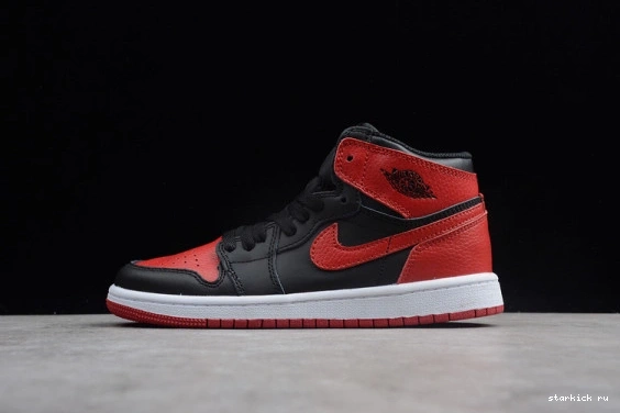 Kids High Retro 1 Kid OG Air 001 555088 Jordan Banned 001  555088 Bred  Red Black 1020